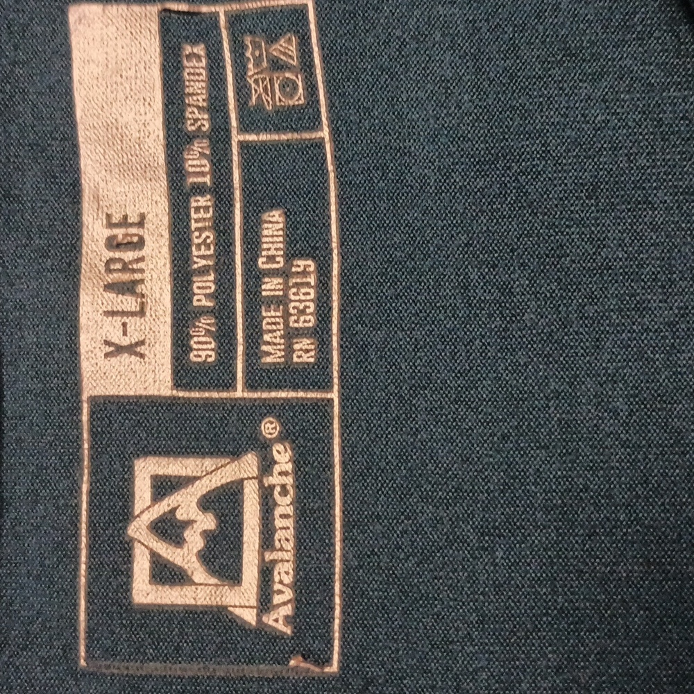 Avalanche Short Sleeve Men's Teal Athletic Shirt Men`s Size XL - Picture 2 of 3